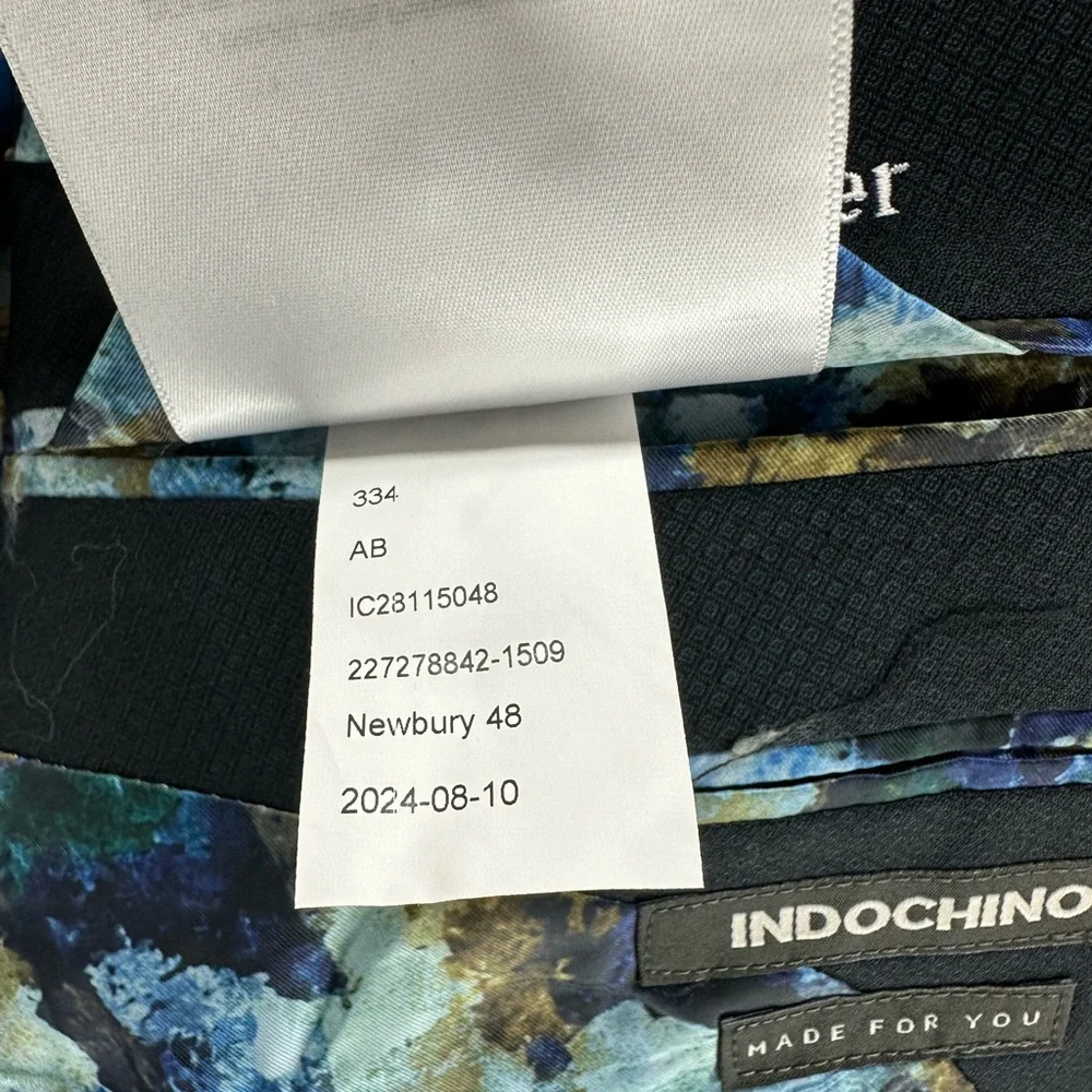 INDOCHINO Mens Solid Black 100% WOOL Sport Coat Suit Jacket‎ Blazer Size 38 NEW